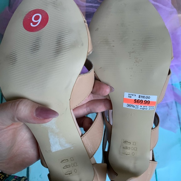 NIB 💯LEATHER Strappy Heel Sandals - Picture 4 of 4